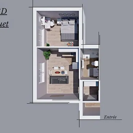 Apartmán Le Coquet - Balcon - Proche Gare - Parking